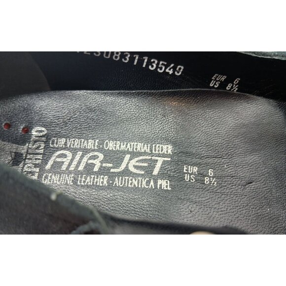 Mephisto Kimona Black Suede Mary Jane Wedge Shoes Womens Size 8.5 Adjustable - Picture 15 of 15